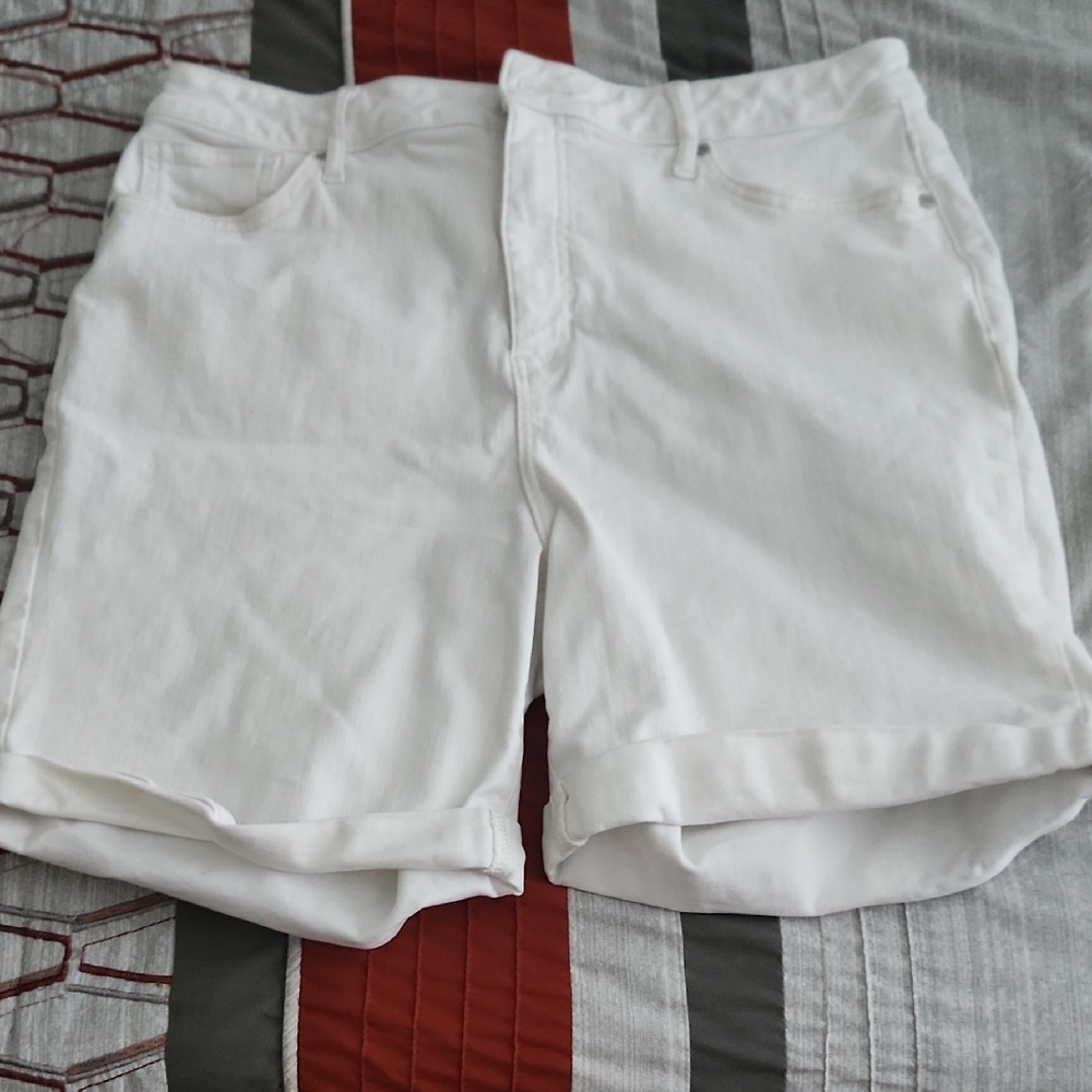 White Denim Shorts